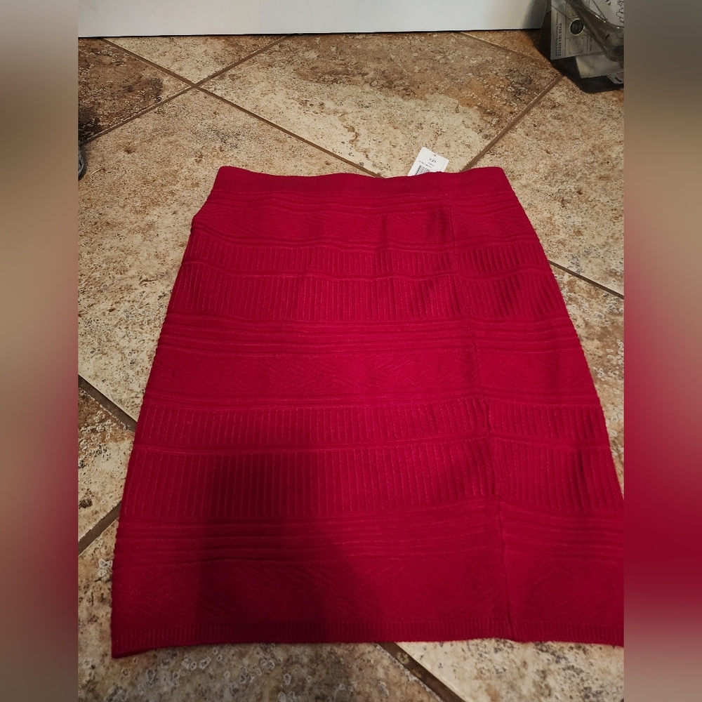 Elegant Red Pencil Skirt